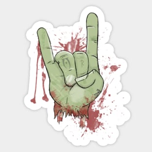 Rawk Salute Zombie Sticker